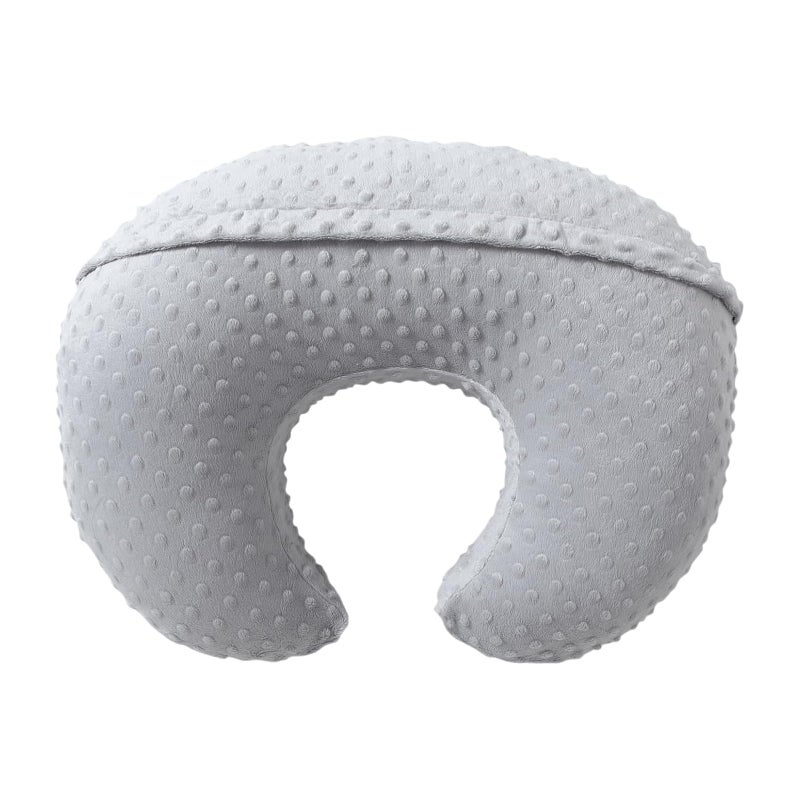 QUENESS Nursing Pillow Cover Breastfeeding Pillow Cases Plush Dot Slipcover (Gray) - Image 2